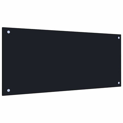 Keuken Achterwand 2 pcs Zwart 90 x 40 cm gehard glas