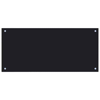 Keuken Achterwand 2 pcs Zwart 90 x 40 cm gehard glas