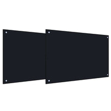 Keuken Achterwanden 2 pcs Zwart 90 x 50 cm Gehard glas