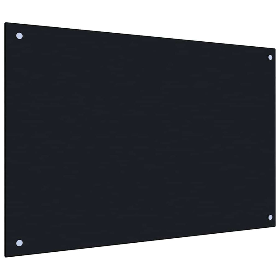 Keuken Achterwanden 2 pcs Zwart 90 x 50 cm Gehard glas