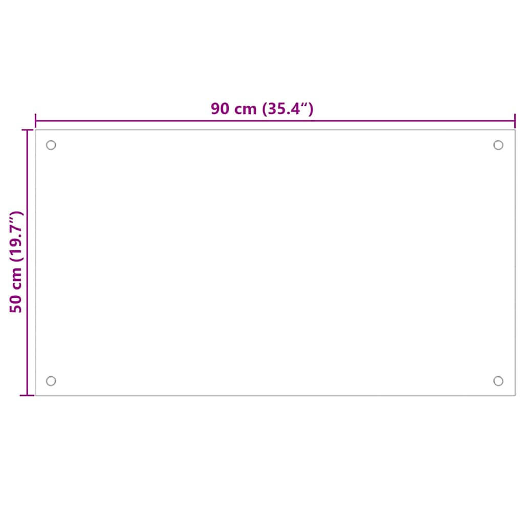 Keuken Achterwanden 2 pcs Zwart 90 x 50 cm Gehard glas