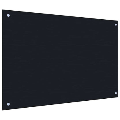 Keuken Achterwand 2 pcs Zwart 90 x 60 cm gehard glas