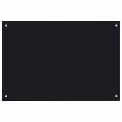 Keuken Achterwand 2 pcs Zwart 90 x 60 cm gehard glas