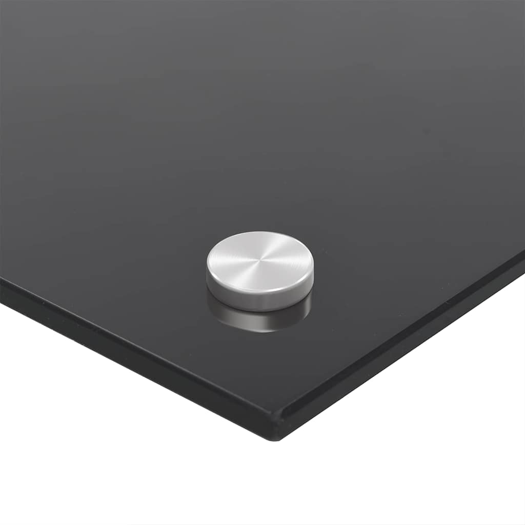 Keuken Achterwand 2 pcs Zwart 100 x 40 cm gehard glas