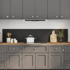 Kitchen Splashback 2 pcs Black 100 x 40 cm Tempered Glass