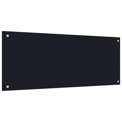 Keuken Achterwand 2 pcs Zwart 100 x 40 cm gehard glas