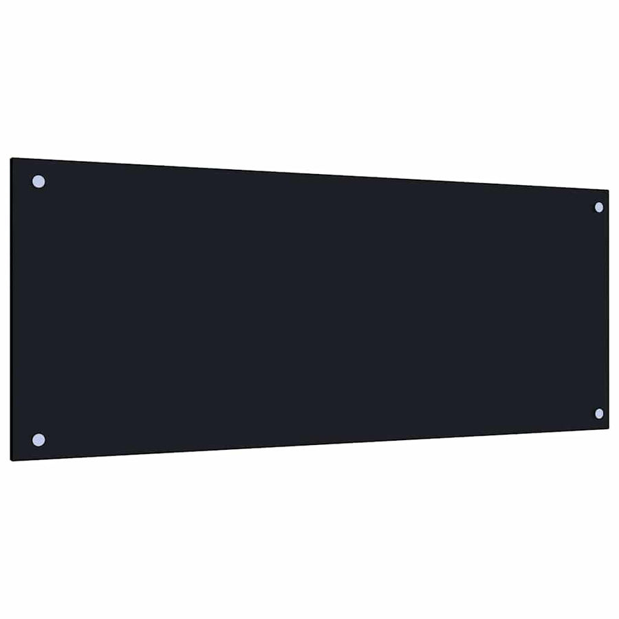 Keuken Achterwand 2 pcs Zwart 100 x 40 cm gehard glas