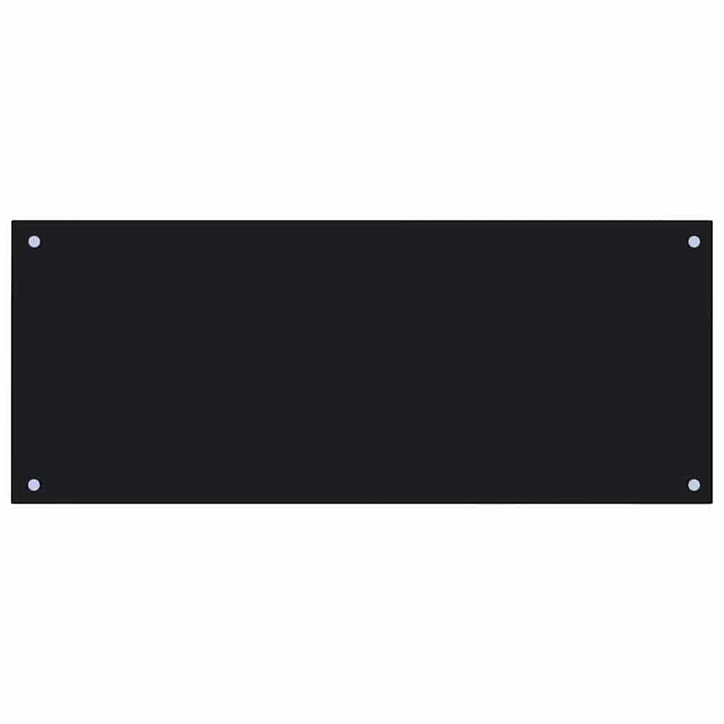 Keuken Achterwand 2 pcs Zwart 100 x 40 cm gehard glas