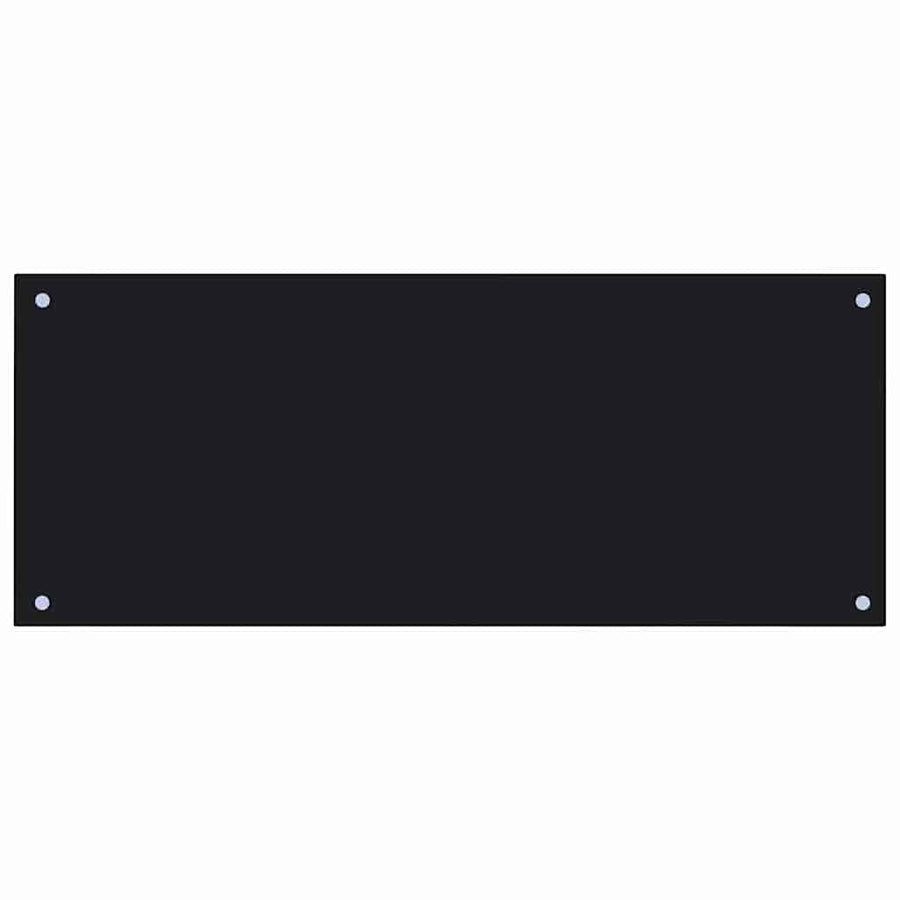 Keuken Achterwand 2 pcs Zwart 100 x 40 cm gehard glas