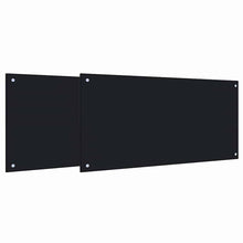 Keuken Achterwand 2 pcs Zwart 100 x 50 cm gehard glas