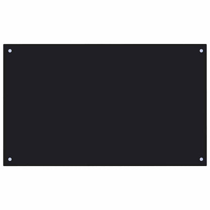 Keuken Achterwand 2 pcs Zwart 100 x 60 cm gehard glas