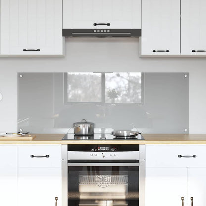Keuken Achterwand 2 pcs Lichtgrijs 70 x 50 cm gehard glas
