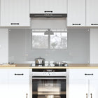 Keukenachterwand 2 stuks 70x60 cm gehard glas lichtgrijs