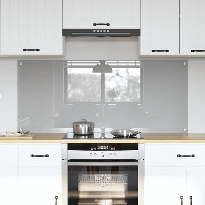 Keukenachterwand 2 pcs Lichtgrijs 70 x 60 cm gehard glas