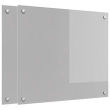 Keukenachterwand 2 pcs Lichtgrijs 70 x 60 cm gehard glas