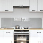 Keuken achterwand 2 stuks 80x40 cm lichtgrijs gehard glas