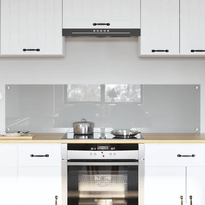 Keuken Achterwand 2 pcs Lichtgrijs 80 x 40 cm gehard glas