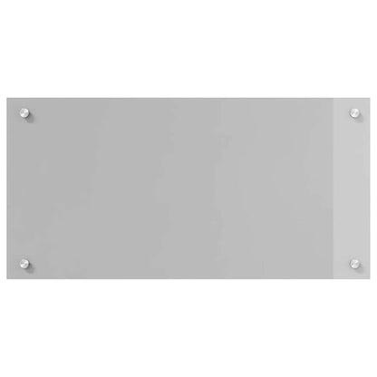 Keuken Achterwand 2 pcs Lichtgrijs 80 x 40 cm gehard glas