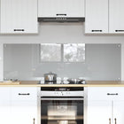 Keuken achterwand 2x 80x50 cm lichtgrijs gehard glas