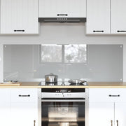 Keuken achterwand 2x 80x50 cm lichtgrijs gehard glas