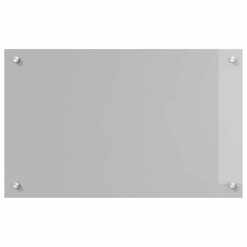 Keuken Achterwand 2 pcs Lichtgrijs 80 x 50 cm gehard glas