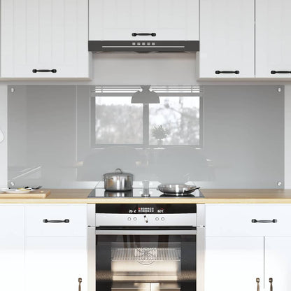 Keuken Achterwand 2 pcs Lichtgrijs 80 x 60 cm gehard glas