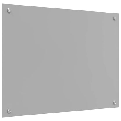 Keuken Achterwand 2 pcs Lichtgrijs 80 x 60 cm gehard glas