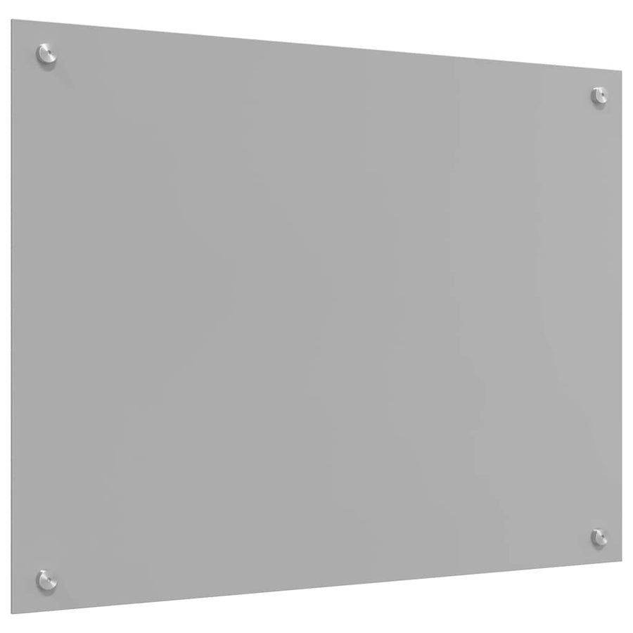 Keuken Achterwand 2 pcs Lichtgrijs 80 x 60 cm gehard glas