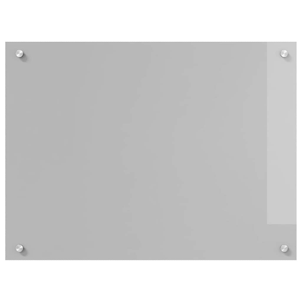 Keuken Achterwand 2 pcs Lichtgrijs 80 x 60 cm gehard glas