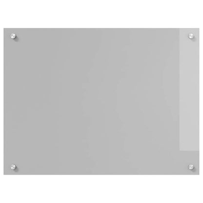Keuken Achterwand 2 pcs Lichtgrijs 80 x 60 cm gehard glas