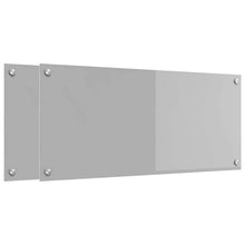 Keuken Achterwand 2 pcs Lichtgrijs 90 x 40 cm gehard glas