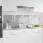 Keuken spatbord 2 stuks lichtgrijs 90x50 cm gehard glas