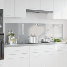 Keuken Achterwand 2 pcs Lichtgrijs 90 x 50 cm gehard glas
