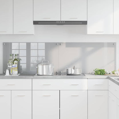 Keuken Achterwand 2 pcs Lichtgrijs 90 x 50 cm gehard glas