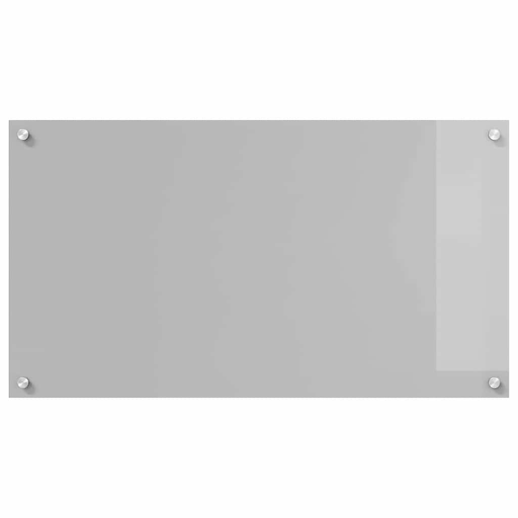 Keuken Achterwand 2 pcs Lichtgrijs 90 x 50 cm gehard glas