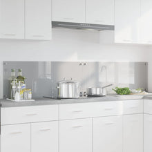 Keuken Achterwand 2 pcs Lichtgrijs 100 x 40 cm gehard glas