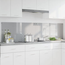 Keuken Achterwand 2 pcs Lichtgrijs 100 x 50 cm gehard glas