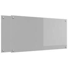 Keuken Achterwand 2 pcs Lichtgrijs 100 x 50 cm gehard glas