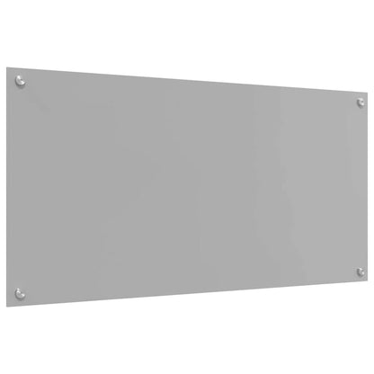 Keuken Achterwand 2 pcs Lichtgrijs 100 x 50 cm gehard glas