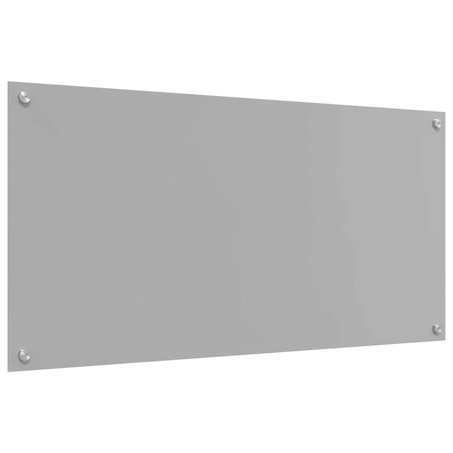 Keuken Achterwand 2 pcs Lichtgrijs 100 x 50 cm gehard glas