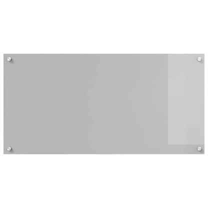 Keuken Achterwand 2 pcs Lichtgrijs 100 x 50 cm gehard glas