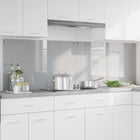 Keukenspatscherm 2 stuks 100x60 cm gehard glas lichtgrijs