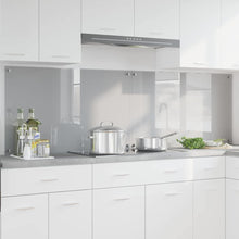 Keuken Spatscherm 2 Pcs 100 X 60 Cm Gehard Glas Lichtgrijs 2