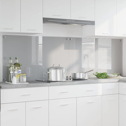 Keuken Spatscherm 2 Pcs 100 X 60 Cm Gehard Glas Lichtgrijs 2