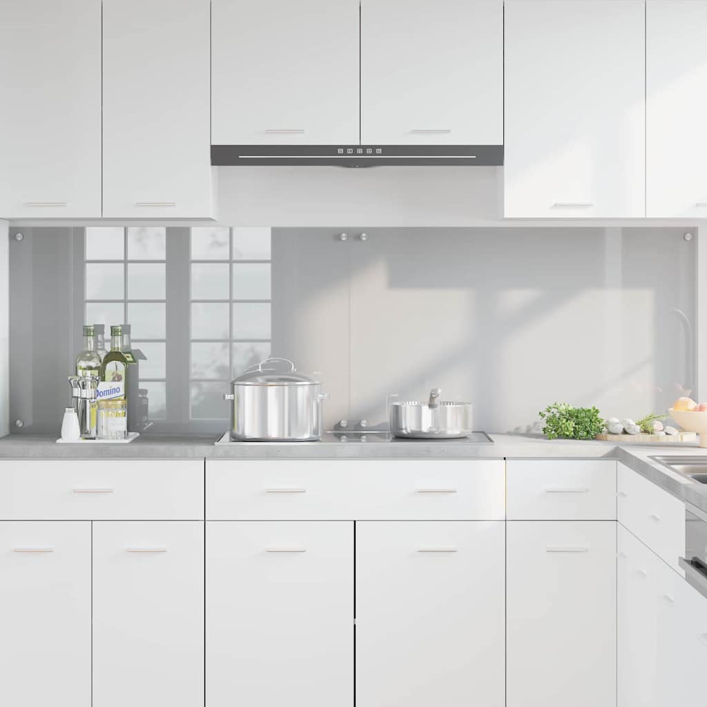 Keuken Spatscherm 2 Pcs 100 X 60 Cm Gehard Glas Lichtgrijs 2