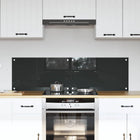 Keukenachterwand 2 stuks 70x40 cm gehard glas donkergrijs