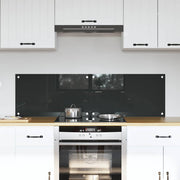 Keukenachterwand 2 stuks 70x40 cm gehard glas donkergrijs