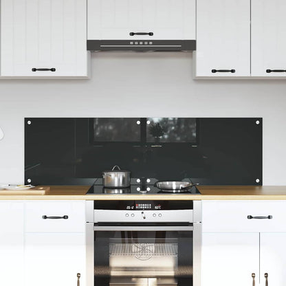 Keukenachterwand 2 pcs Donkergrijs 70 x 40 cm gehard glas