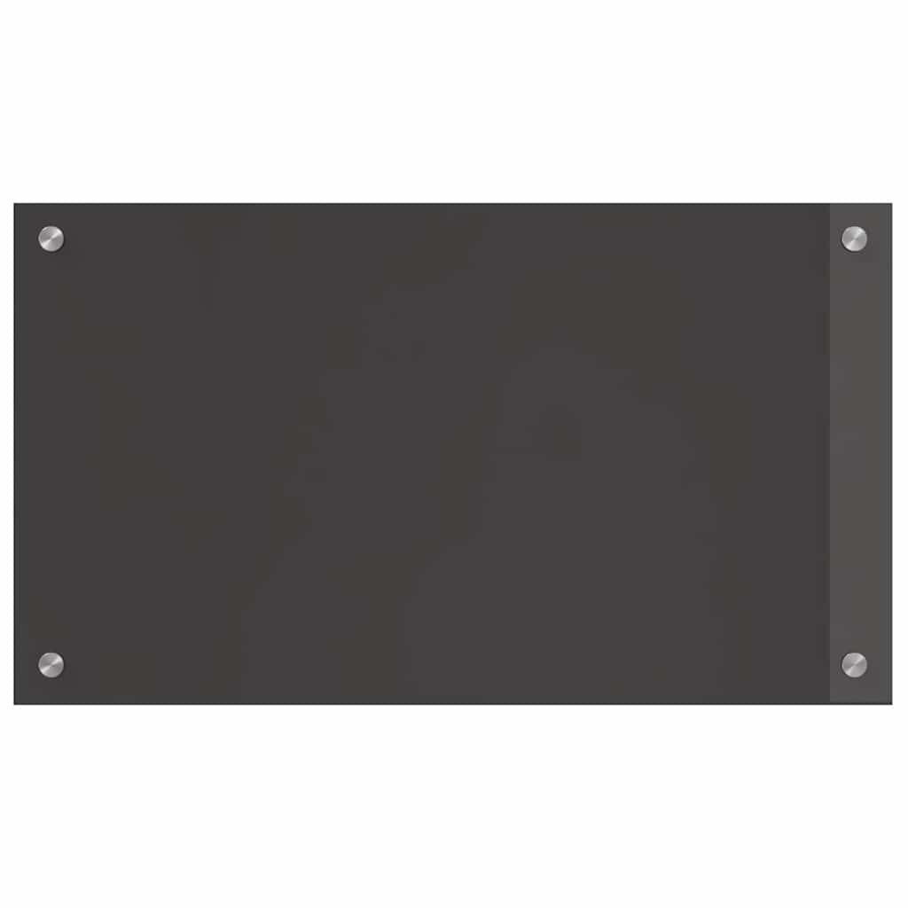 Keukenachterwand 2 pcs Donkergrijs 70 x 40 cm gehard glas