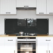 Keukenachterwand 2 stuks 70x50 cm donkergrijs gehard glas